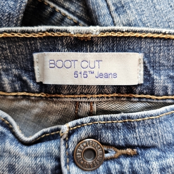 Y2k Levi's 515 bootcut tall retro color midrise stretch distressed jeans Size 10 - Picture 6 of 9